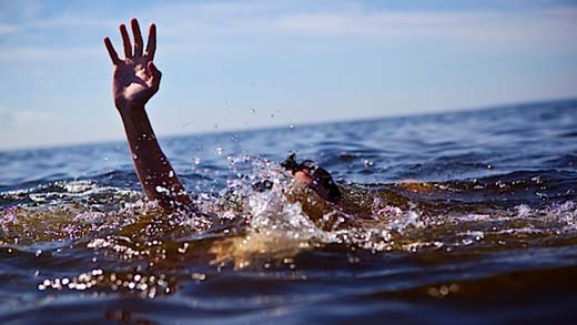 man drowning